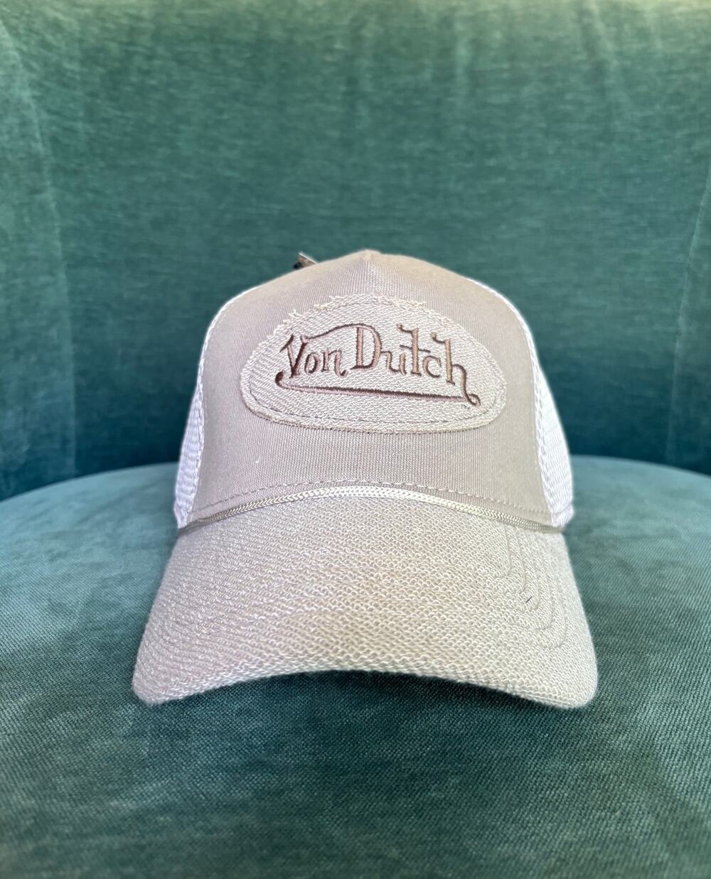 Von Dutch Trucker Rope Hat - Light Gray Mesh